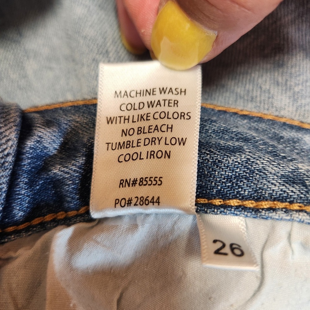 Pistola Bobbie Crossover High-Rise Wide Leg Jeans Light Wash Women Denim Size 26 - Picture 9 of 9